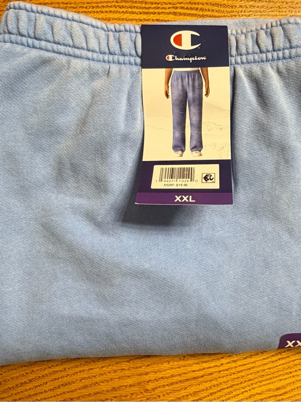 Champion Men’s or Unisex Light Blue acid wash Jogger Sweatpants - XXL